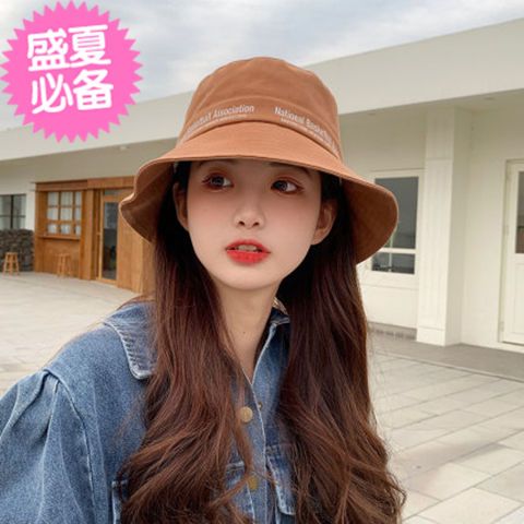 75877-帽子女渔夫帽新款百搭夏季遮阳防晒帽韩版潮太阳帽遮脸日系网红帽-详情图