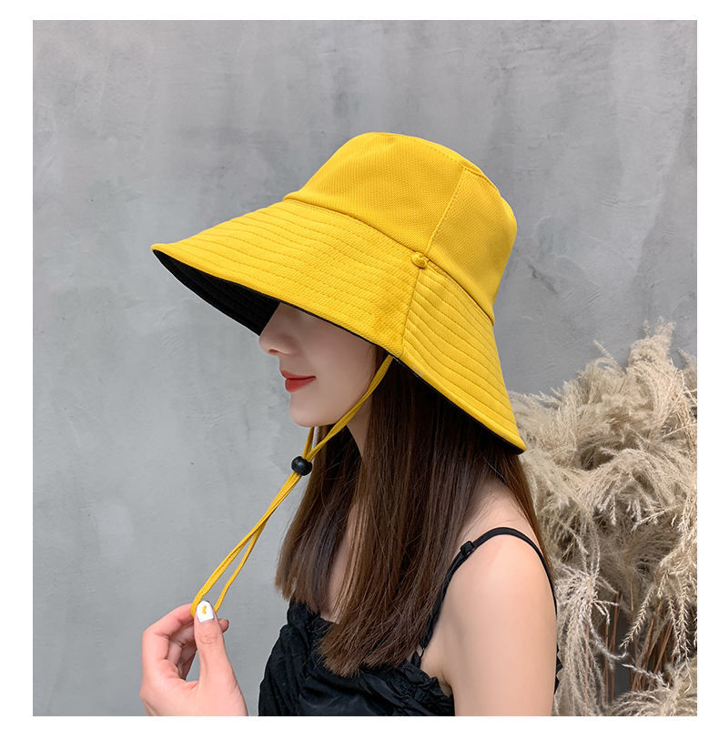 漁夫帽女夏季韓版潮日系雙面遮臉帽子大沿防曬帽遮陽帽男