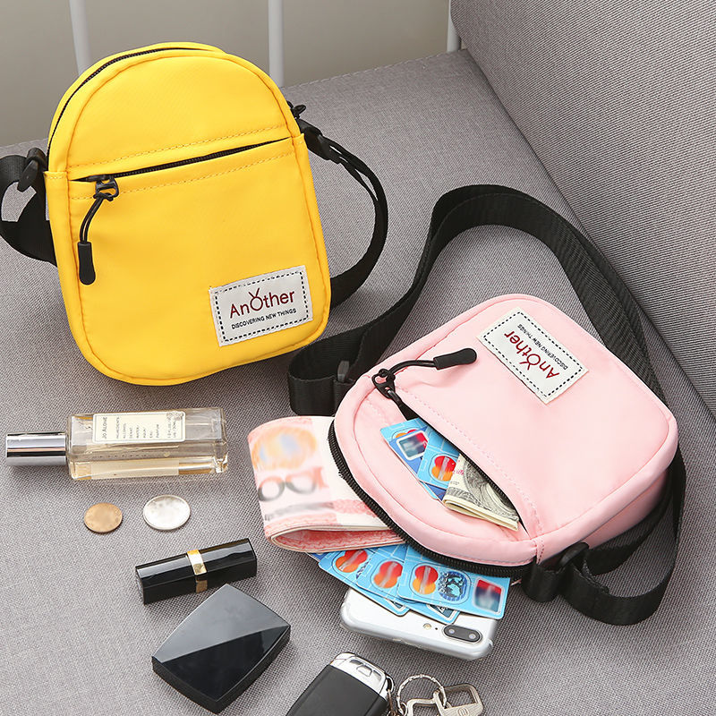 Crossbody bag, sports and leisure shoulder bag, women's small bag, campus Korean version, Harajuku hip hop disco bag, large capacity mobile phone bag