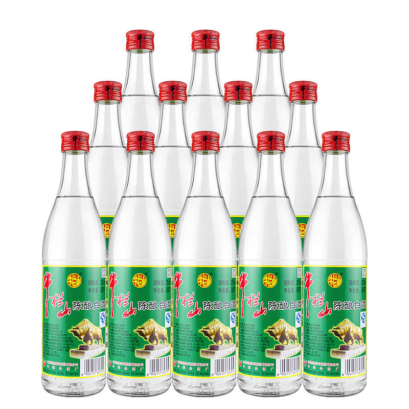 88730-保证正品 52度500ml牛栏山陈酿白酒白牛二12瓶整箱酒水批发-详情图