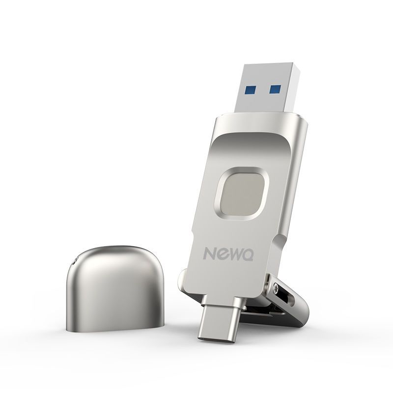 NEWQ D3 Fingerprint Encrypted Flash Drive, Anti-leakage, 3.0 Interface, Type-C, Dual-use For Mobile Phones And_voghion.com