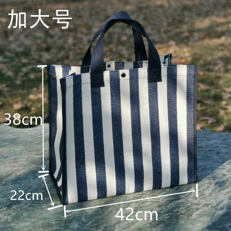 Large-Capacity Hand-Carried Take-Away Lunch Thickened Waterproof Canvas Shopping Bag Portable Portable Travel Bag