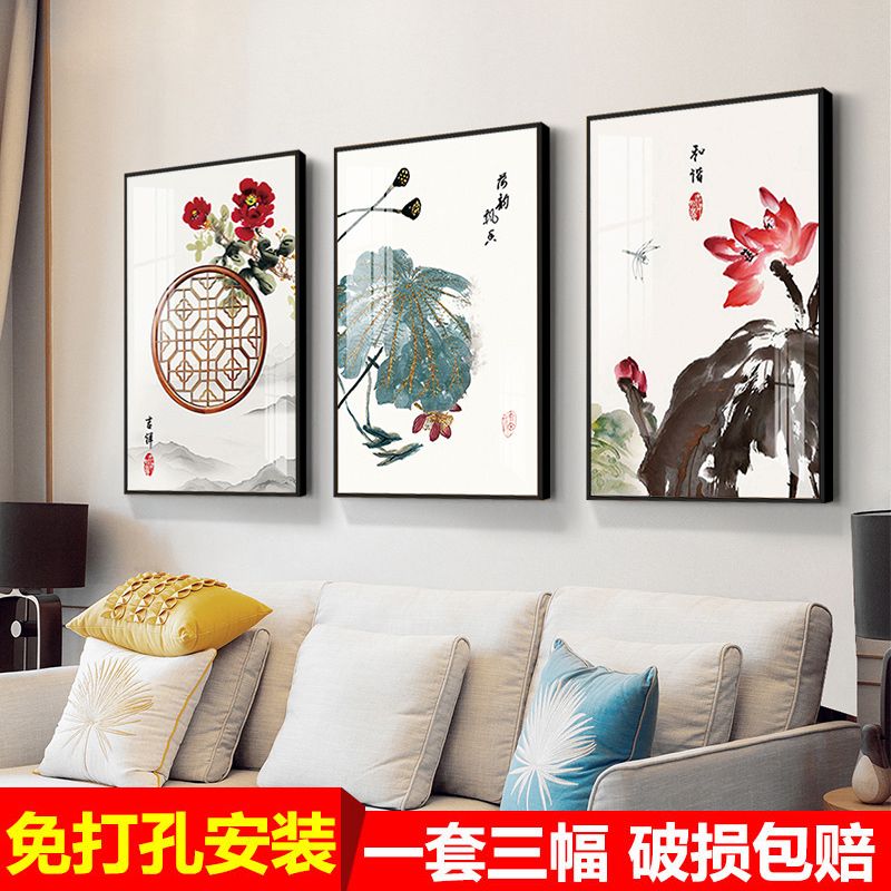 中国风墙面挂画新中式客厅沙发背景墙壁画卧室民俗房间古韵装饰画