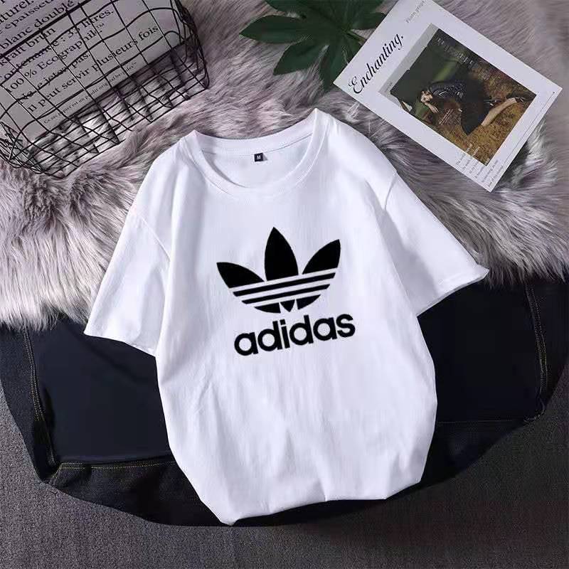 White Solid2021 summer new pattern Chaopai fashion Foreign style leisure time easy lovely Children's wear lovers Parenting fashion Short sleeve T-shirt