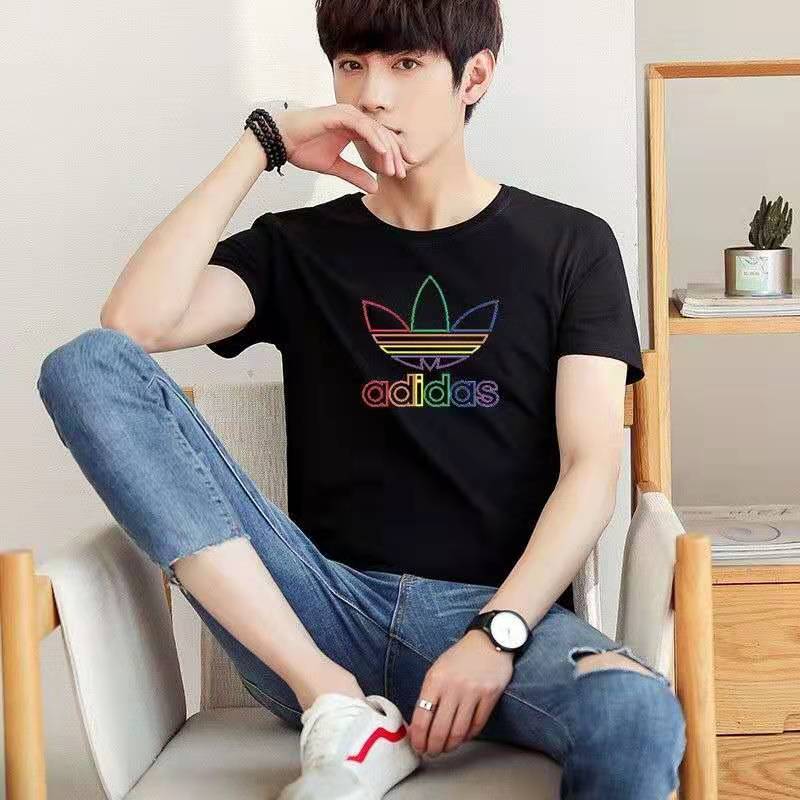 Black Hollow2021 summer new pattern Chaopai fashion Foreign style leisure time easy lovely Children's wear lovers Parenting fashion Short sleeve T-shirt