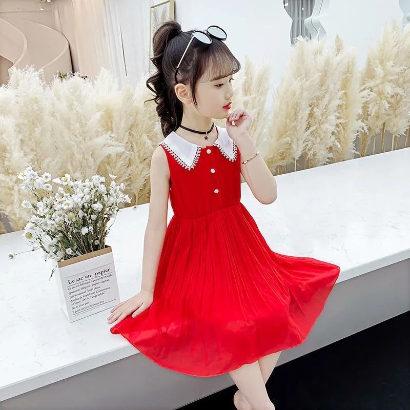 2021新款夏季小女孩超洋氣網紅裙子女童連衣裙夏裝兒童公主裙