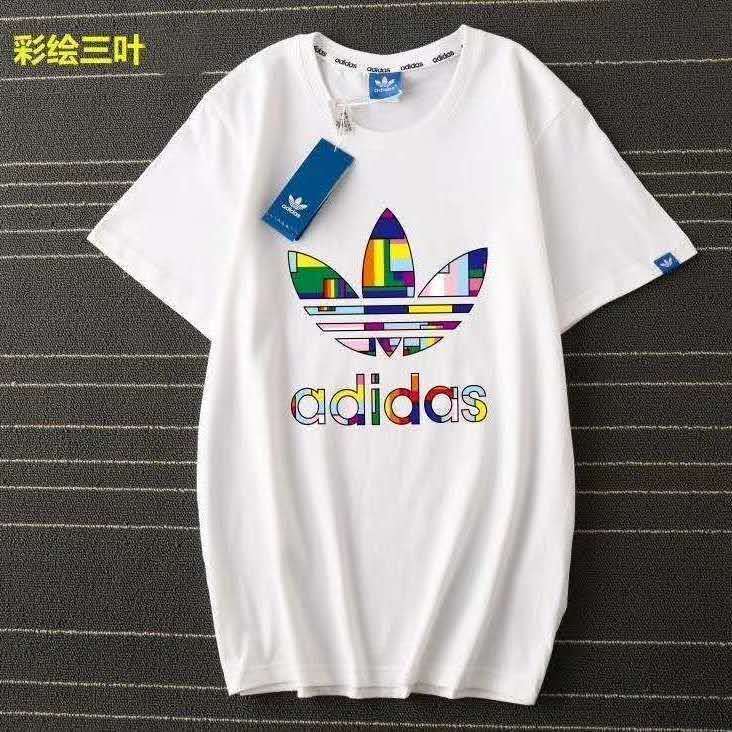 White And Contrast2021 summer new pattern Chaopai fashion Foreign style leisure time easy lovely Children's wear lovers Parenting fashion Short sleeve T-shirt