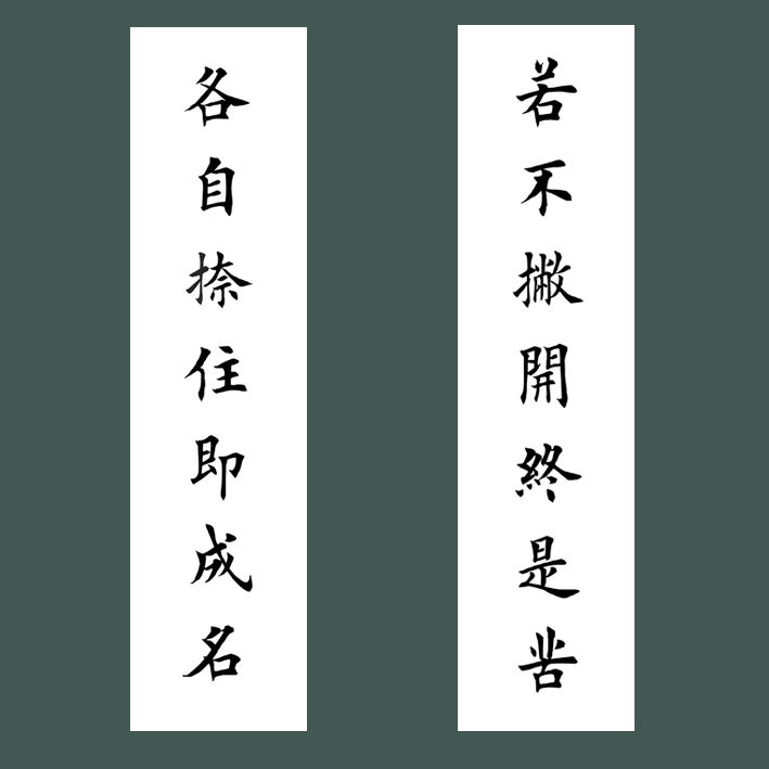 撇捺人生 田英章楷书集字书法作品描红宣纸对联纸临摹34*138cm*2
