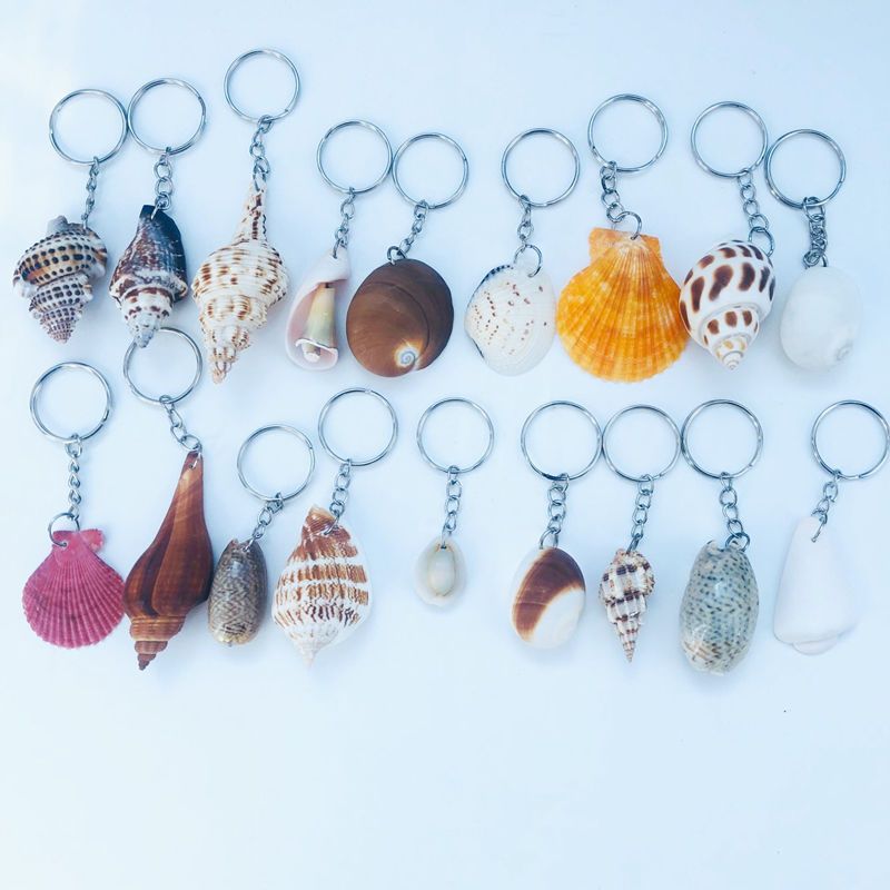 海螺贝壳工艺品钥匙扣链地摊夜市景点创意小礼品挂件旅游区纪念品