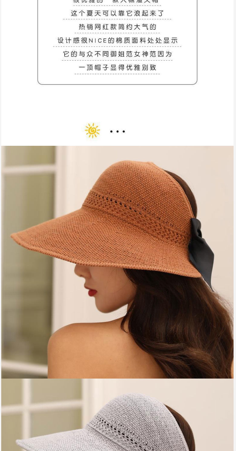 防晒遮阳大沿太阳帽防紫外线卷卷可折叠空顶凉帽女夏透气时尚草帽