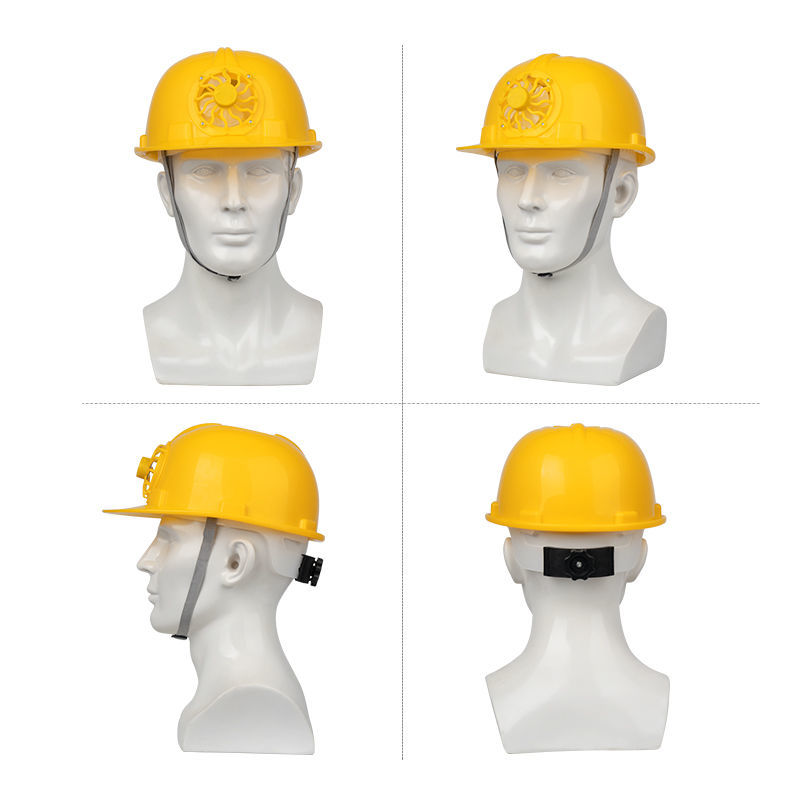 太阳能电风扇工地安全帽防晒遮阳帽建筑工程夏季头盔透气夏凉
