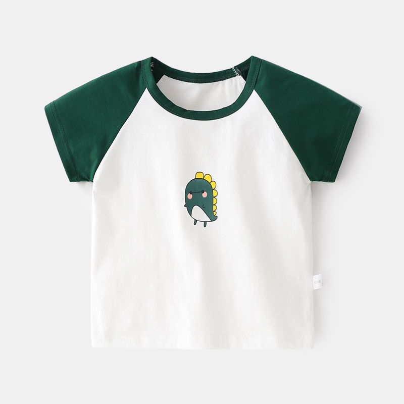 儿童短袖薄款t恤0-3岁男女童宝宝插肩半袖上衣婴儿夏季汗衫童装