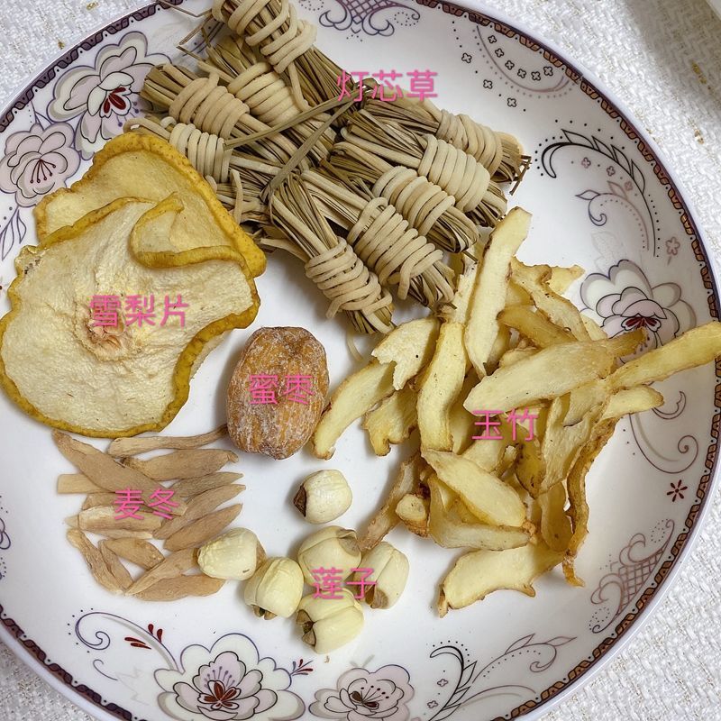 24541-灯芯草麦冬玉竹汤包儿童去心火睡好觉不磨牙莲子雪梨润肺下火汤料-详情图