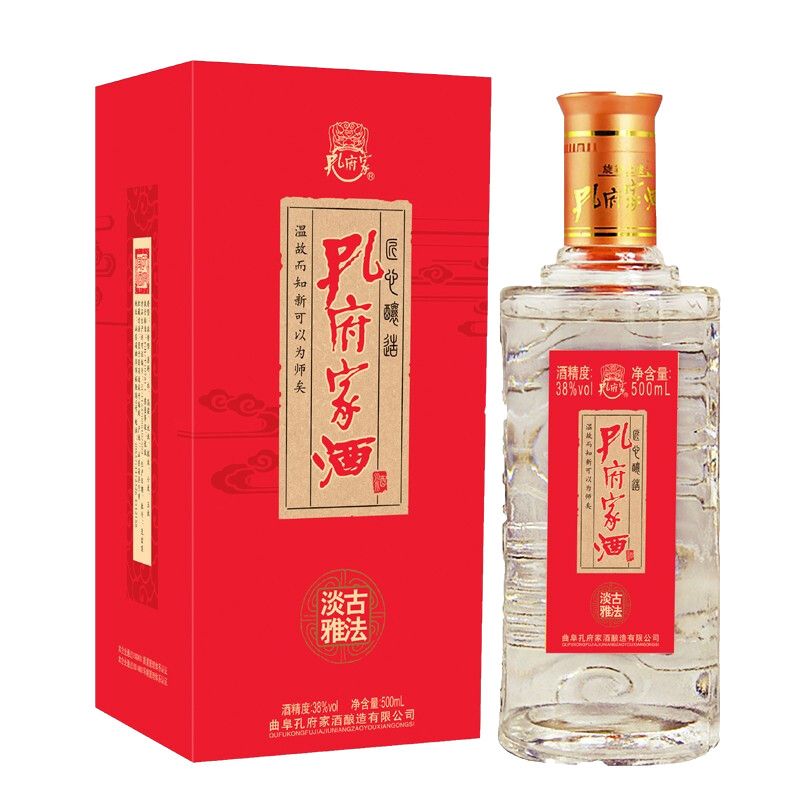 孔府家 古法淡雅酒 孔府家酒 38度 山东白酒 500ml