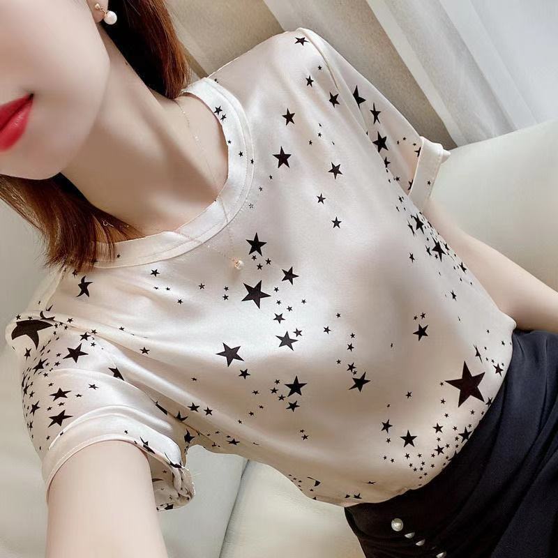 Ice silk short-sleeved women's pure desire early autumn top autumn suit 2022 new niche temperament jacket t-shirt top women