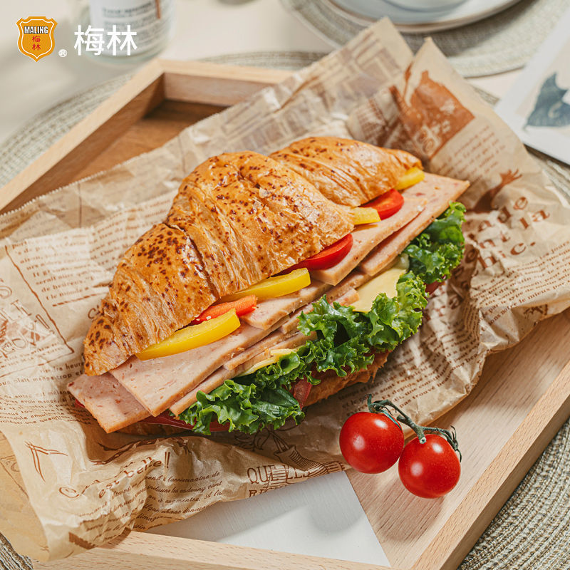 37864-中粮梅林午餐肉罐头198g*2罐装火锅螺蛳粉下饭菜熟食猪肉即食品-详情图