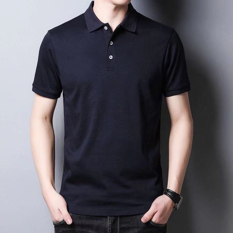 Summer  men's lapel short-sleeved t-shirt middle-aged and young Polo shirt loose men's casual half-sleeved T-shirt sweatshirt 12