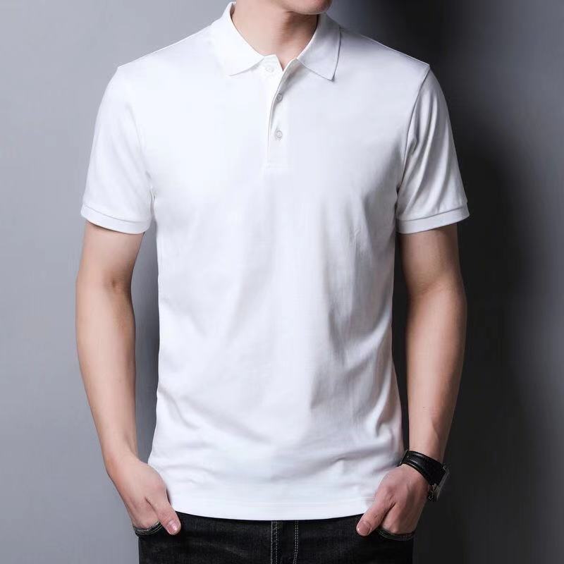 Summer  men's lapel short-sleeved t-shirt middle-aged and young Polo shirt loose men's casual half-sleeved T-shirt sweatshirt 12