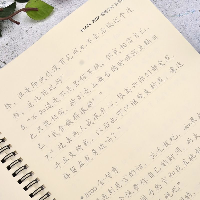 Blackpink同款字帖周边语录歌词lisa高中成人女生行楷小清新字帖 虎窝拼