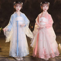 儿童汉服中国风女童古装超仙公主裙唐装小女孩套装