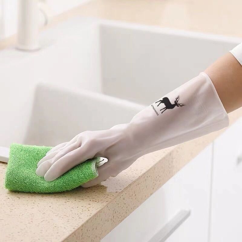 冬季加绒洗碗手套女洗衣服橡胶塑胶家务清洁厨房耐用防水乳胶加厚