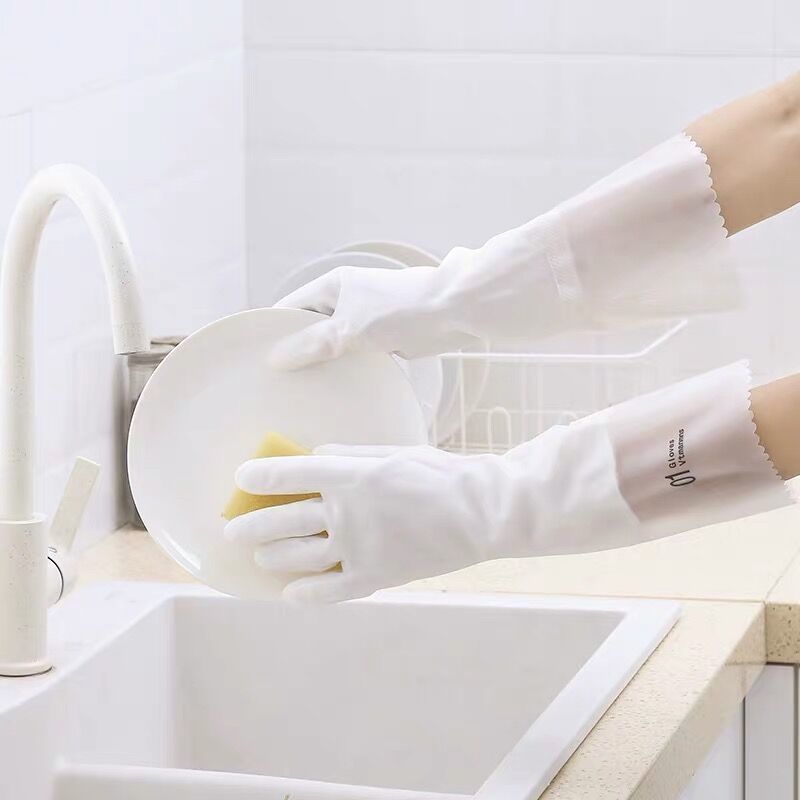 【批发】防水薄款洗碗手套乳胶家务女洗衣服刷碗胶皮橡胶加厚绒