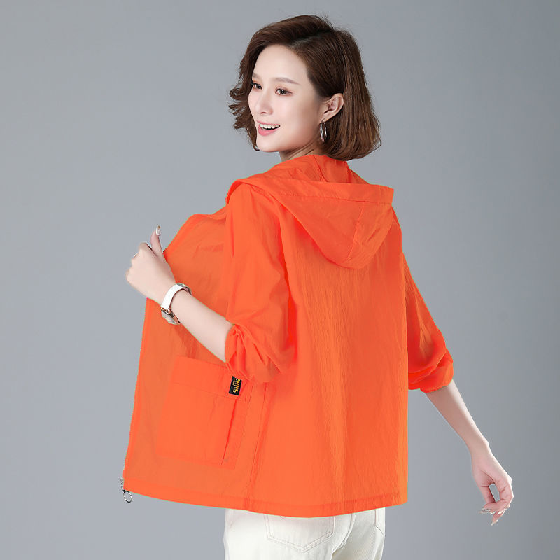 Loose large size sun protection clothing women's short  summer new Korean style sun protection clothing UV protection thin jacket