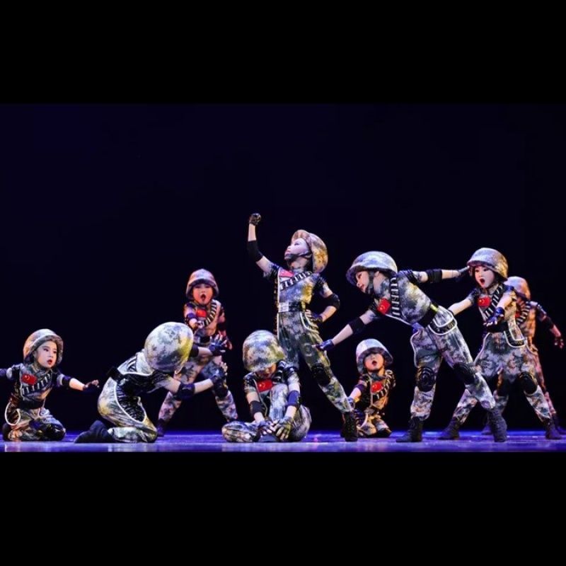第十屆小荷風采向爸爸看齊表演服兵娃娃演出服兒童兵娃軍裝舞蹈服