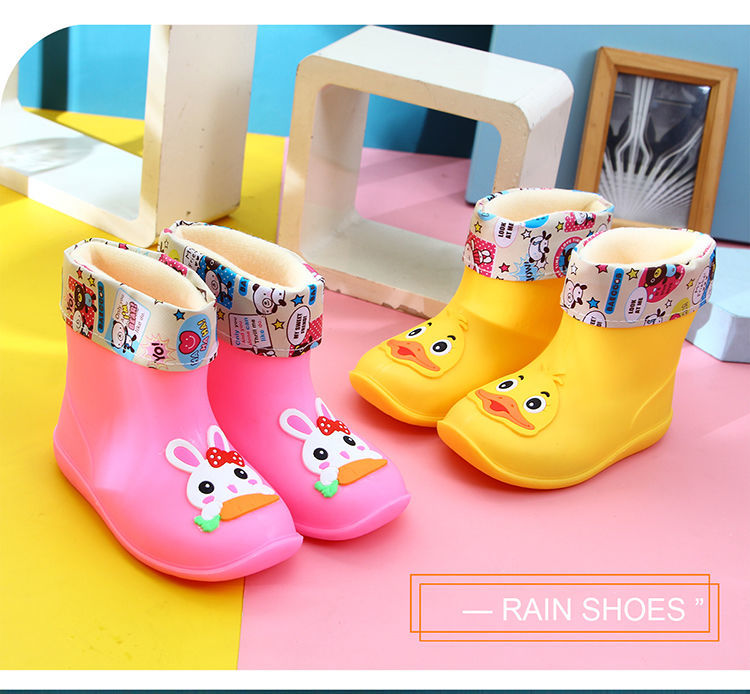 婴儿雨靴女童可爱卡通室外用防滑软底宝宝雨鞋儿童雨鞋春秋季男童