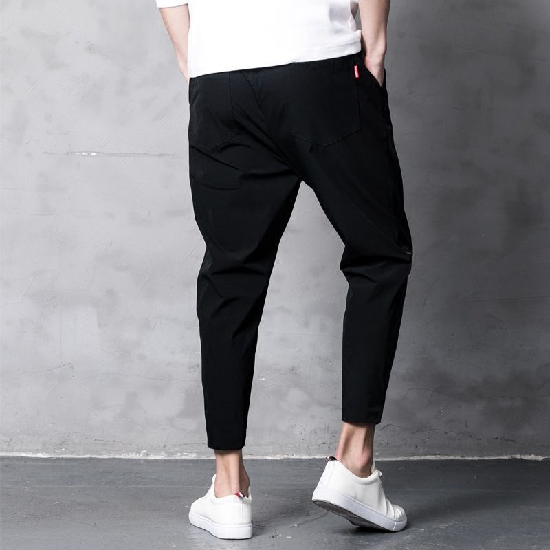 Men's leggings autumn pants Korean style trendy pants slim leggings winter velvet thickening loose sports trousers