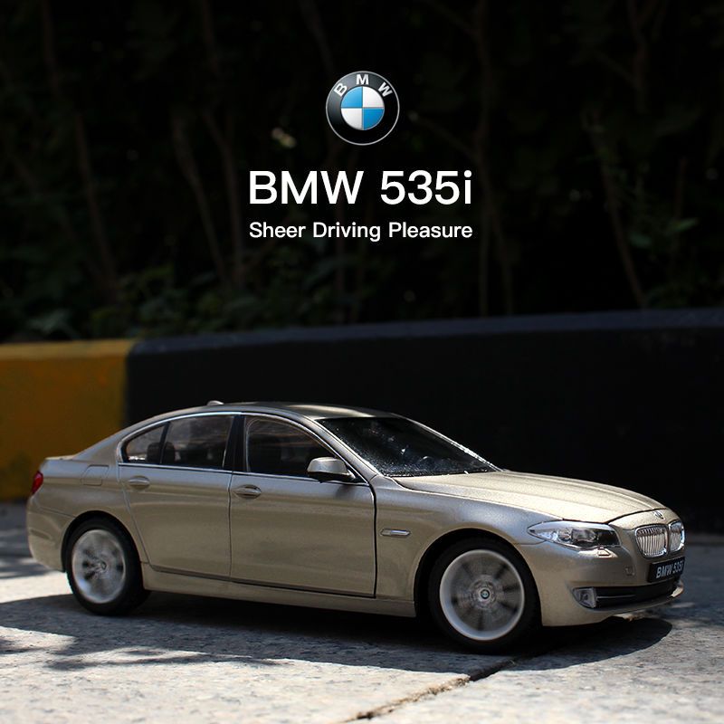 威利1:24宝马5系bmw 535i合金仿真轿车模型静态车模摆件收藏礼物