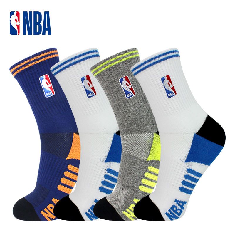 nba男士运动袜加厚防滑毛巾袜中筒短筒袜子精梳棉篮球袜网眼透气