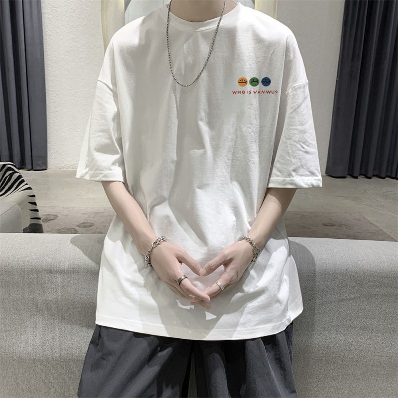 短袖t恤男上衣2022韓版大碼ins風夏季新款寬鬆百搭學生半袖體恤衫