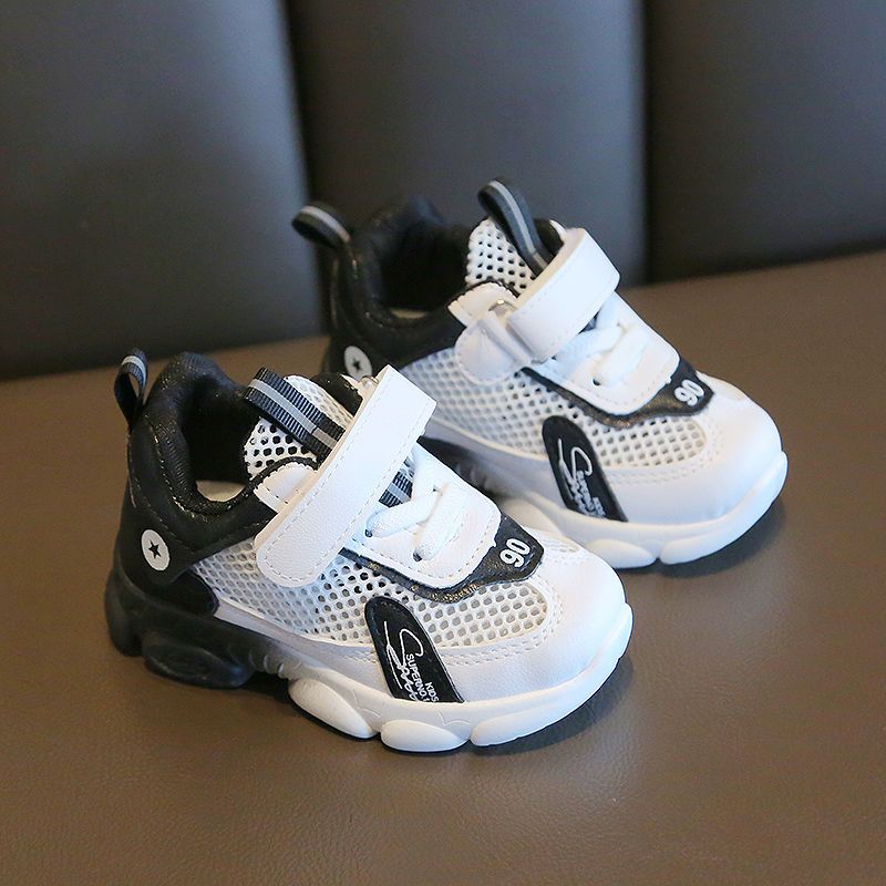 Children's sports shoes hollowed out 2023 summer girls' white shoes breathable boys mesh shoes soft bottom baby baby toddler shoes