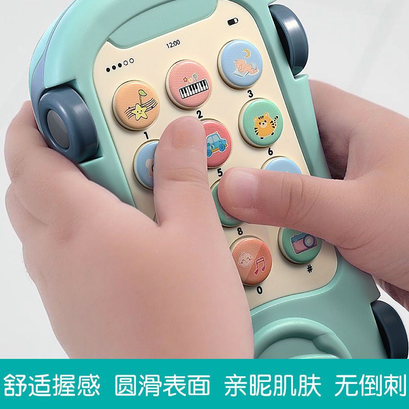 儿童手机仿真电话玩具车宝宝小汽车婴儿益智早教男孩女孩可咬音乐