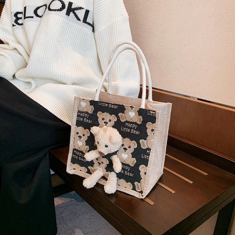 包包女2021新款斜挎包女學生百搭手提化妝包ins飯盒袋便當手提包