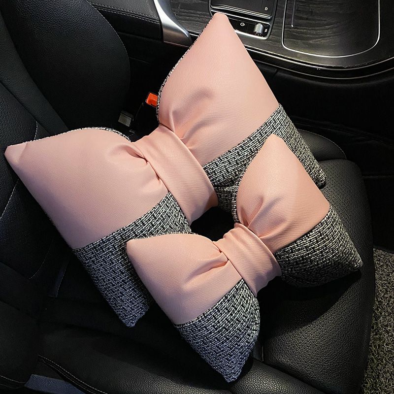 汽车头枕车用靠枕护颈枕可爱网红车载座椅腰靠车内装饰枕头靠背垫