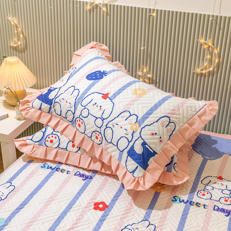 纯棉枕套一对装家用北欧全棉单双人儿童枕头套绗缝单个内胆枕芯套