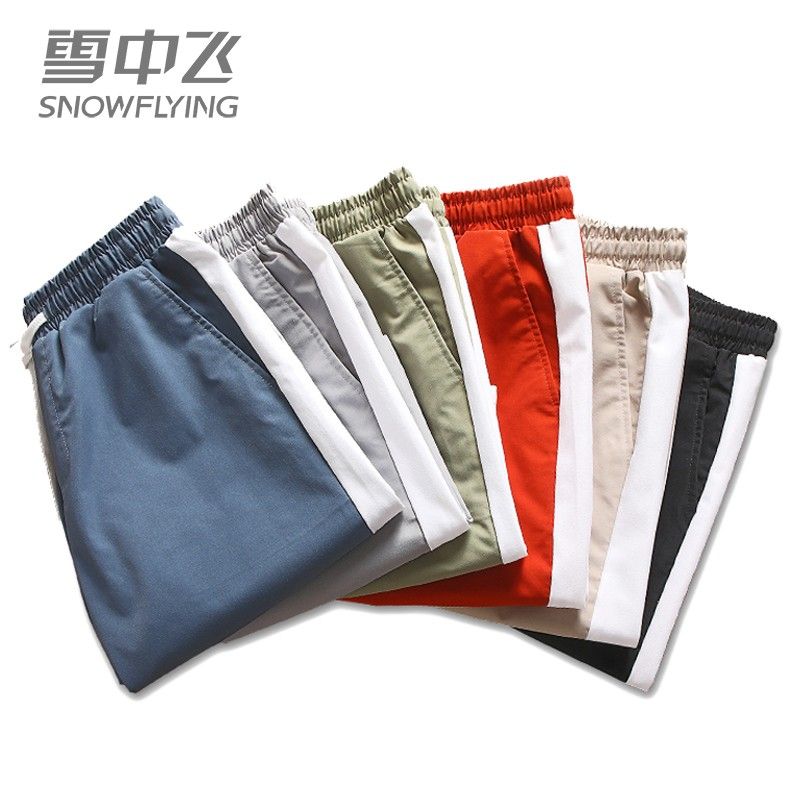 165858-雪中飞2022夏季短裤冰丝薄款男士五分裤速干休闲运动裤潮流百搭男-详情图