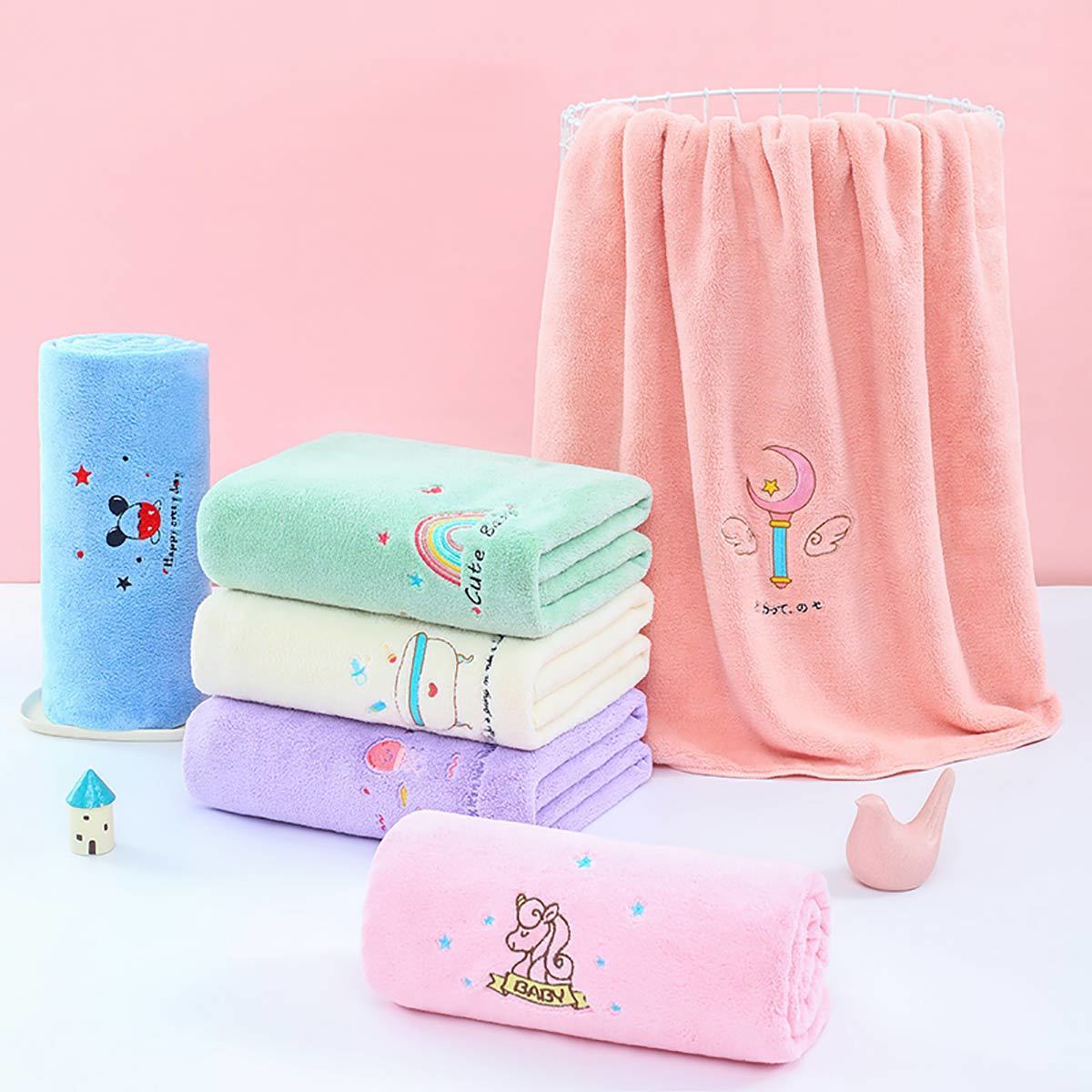 75853-新生婴儿儿浴巾比纯棉超柔吸水儿童洗澡巾宝宝浴巾春秋夏冬大毛巾-详情图