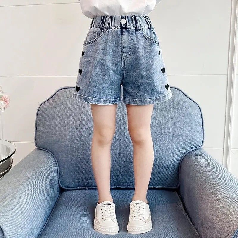 童装女童牛仔短裤夏装2021新款中大儿童女孩夏季宽松裤子外穿韩版