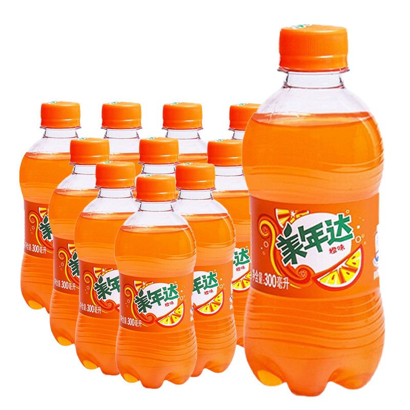 百事可乐美年达橙300ml*24瓶碳酸饮料迷你装汽水【3月10日发完】