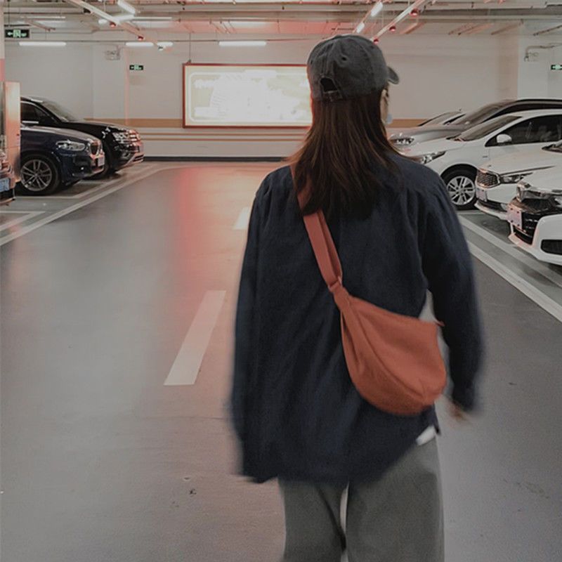 餃子包包帆布包女斜挎2021新款爆款日系網紅ins輕便小挎包腋下包
