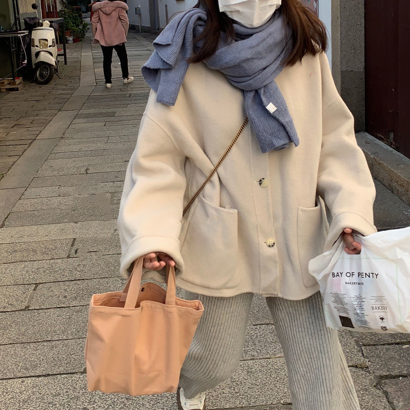新款包包迷你帆布包女学生韩版马卡龙色系小手提包女学生手拎