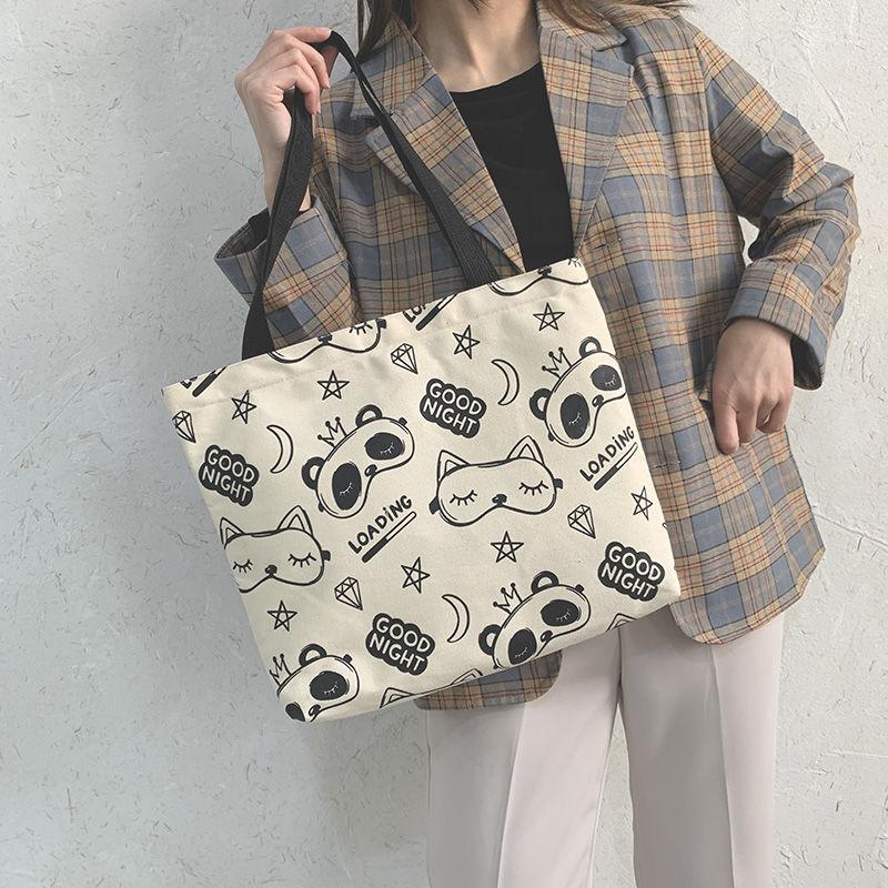 Women's bag 2021 new trendy student canvas handbag canvas bag women's crossbody shoulder bag tote bag simple
