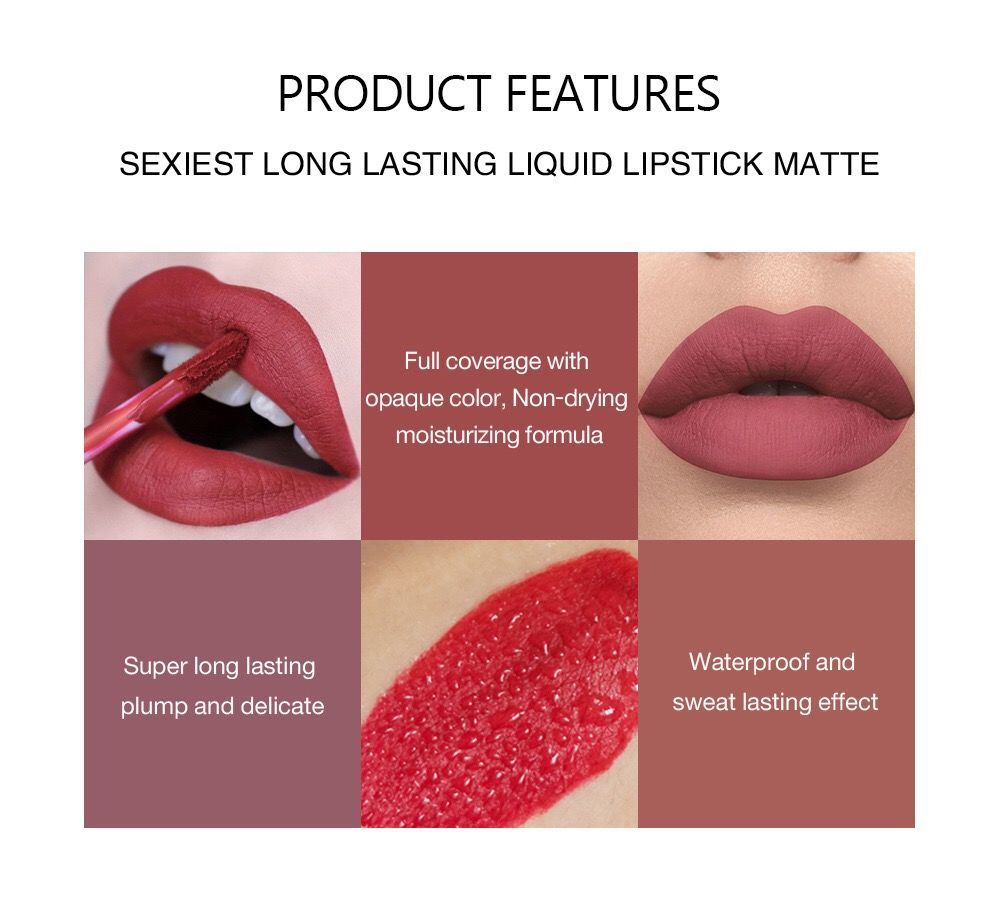 2023 Lucido rosso opaco, antiaderente, non facile da sbiadire, rossetto liquido nebbioso di marca di nicchia, lucidalabbra a tubo sottile_voghion.com