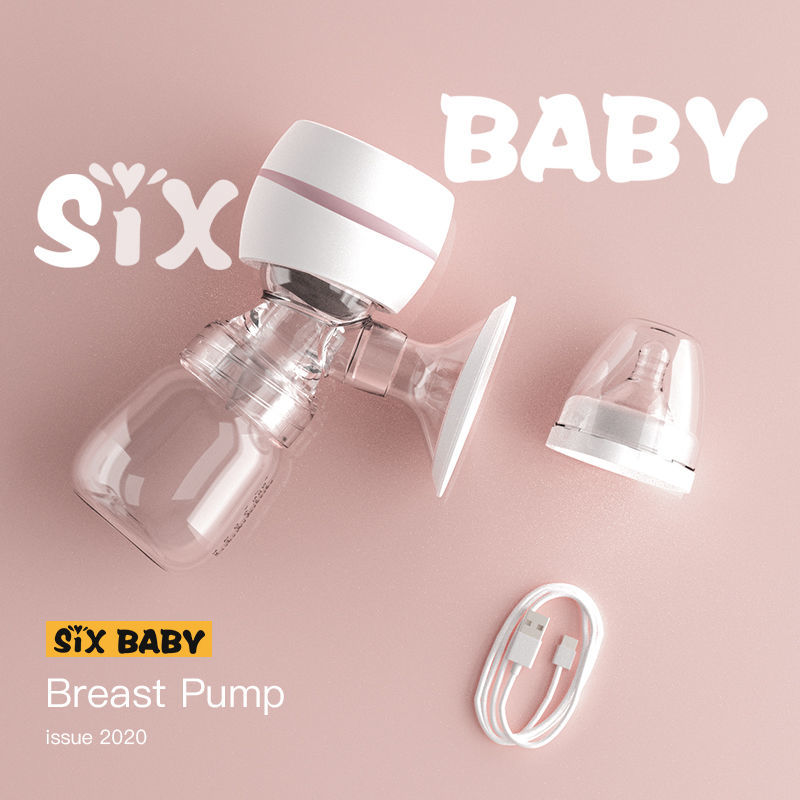 sixbaby电动吸奶器自动挤奶器一体式吸乳器孕妇拔奶器静音吸力大