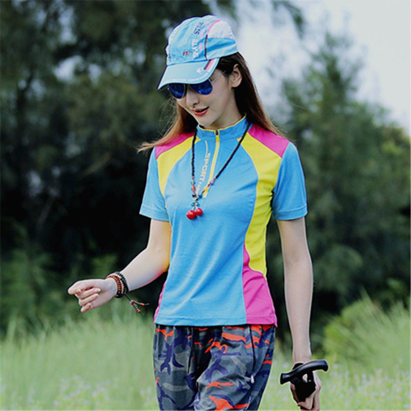Outdoor quick-drying clothes women's long-sleeved quick-drying T-shirt mountaineering hiking self-cultivation slim elastic breathable anti-sun quick-drying clothes