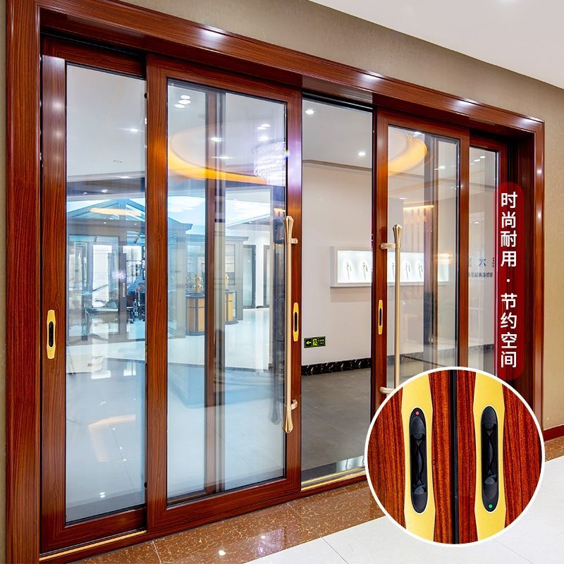 阳台客厅推拉门移门双层钢化玻璃门钛合金隔断门【2月20日发完】