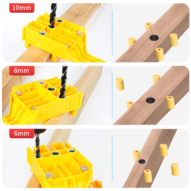 木工直孔打孔定位器多功能 ABS塑料开口扩孔钻头木板连接钻孔工具